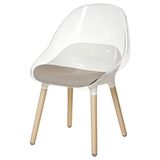 IKEA BALTSAR plastik sandalye beyaz-kayın - 50532143