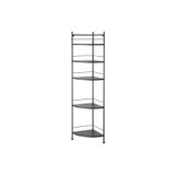 IKEA BANYO Raf Ünitesi, Siyah 35x156 cm Köşe Rafı Açık Raf