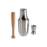 IKEA Bar Kokteyl Seti Paslanmaz Çelik Çalkalayıcı Hacim 600 ml İkea Shaker Set Tokmak Ve Ölçek