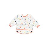 IKEA Bebek Mama Önlüğü, Çok Renkli 37x34 Cm Cırt-cırtlı Bant ,elastik Uzun Kollar