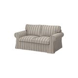 IKEA Bej Modern 2'li Kanepe, Çok Renkli Çizgili Döşeme