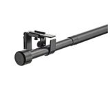 IKEA BEKRAFTA perde çubuğu seti, siyah, 120-210 cm 19 mm