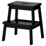 IKEA BEKVÄM basamak taburesi, 50 cm, siyah