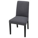 IKEA BERGMUND kumaş sandalye siyah-gunnared orta gri - 69384307