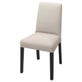 IKEA BERGMUND kumaş sandalye siyah-hallarp bej - 29388067