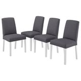 IKEA BERGMUND yemek sandalyesi seti beyaz-gunnared orta gri - 09481599