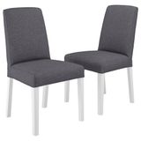 IKEA BERGMUND yemek sandalyesi seti beyaz-gunnared orta gri - 69481596