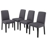 IKEA BERGMUND yemek sandalyesi seti siyah-gunnared orta gri - 59481587