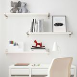 IKEA BERGSHULT/GRANHULT duvar rafı kombinasyonu beyaz-nikelaj kaplama - 79291082