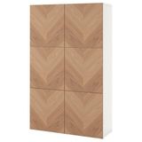 IKEA Besta 19421661 Beyaz Meşe Dolap