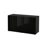IKEA Besta 59412626 Venge-Parlak Cila Siyah Dolap