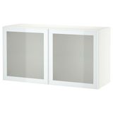 IKEA BESTA dolap kombinasyonu beyaz-buzlu cam - 29489231
