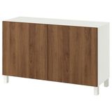 IKEA BESTA dolap kombinasyonu beyaz-ceviz görünüm - 89612191