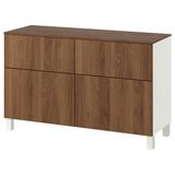 IKEA BESTA dolap kombinasyonu beyaz-ceviz görünüm - 99612355