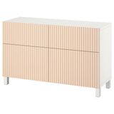 IKEA BESTA dolap kombinasyonu beyaz-huş kaplama - 69440233