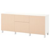 IKEA BESTA dolap kombinasyonu beyaz-huş kaplama - 89424326