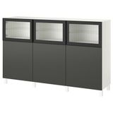 IKEA BESTA dolap kombinasyonu beyaz-koyu gri - 09575512