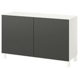 IKEA BESTA dolap kombinasyonu beyaz-koyu gri - 29575460