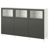 IKEA BESTA dolap kombinasyonu beyaz-koyu gri - 49575510