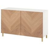 IKEA BESTA dolap kombinasyonu beyaz-meşe kaplama - 59417365