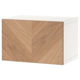 IKEA BESTA dolap kombinasyonu beyaz-meşe kaplama - 89425000