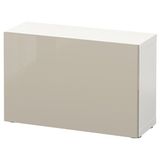 IKEA BESTA dolap kombinasyonu beyaz-parlak cila-bej - 19046866
