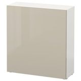 IKEA BESTA dolap kombinasyonu beyaz-parlak cila-bej - 99046867
