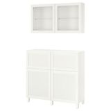 IKEA BESTA dolap kombinasyonu beyaz-şeffaf cam - 19399212