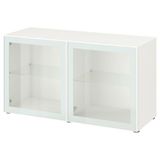 IKEA BESTA dolap kombinasyonu beyaz-şeffaf cam - 19489222