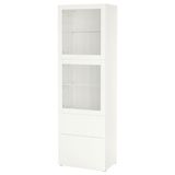IKEA BESTA dolap kombinasyonu beyaz-şeffaf cam - 59622846
