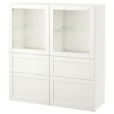 IKEA BESTA dolap kombinasyonu beyaz-şeffaf cam - 69195788