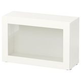 IKEA BESTA dolap kombinasyonu beyaz-şeffaf cam - 79046707