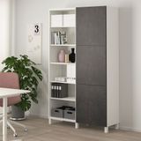 IKEA BESTA dolap kombinasyonu beyaz-taş görünümlü - 09305068