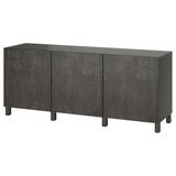 IKEA BESTA dolap kombinasyonu koyu gri - 49508059