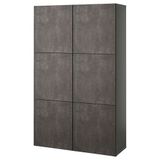 IKEA BESTA dolap kombinasyonu koyu gri - 49508139
