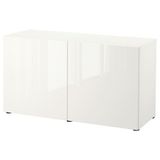 IKEA BESTA dolap kombinasyonu parlak cila-beyaz - 19324599