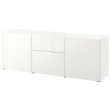 IKEA BESTA dolap kombinasyonu parlak cila-beyaz - 39412665