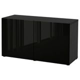 IKEA BESTA dolap kombinasyonu venge-parlak cila-siyah - 69324592