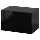 IKEA BESTA dolap kombinasyonu venge-parlak cila-siyah - 99046805