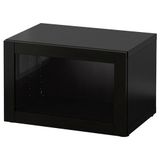 IKEA BESTA dolap kombinasyonu venge-siyah-kahverengi-şeffaf cam - 09047630