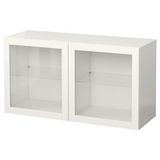 IKEA BESTA duvar dolabı beyaz-saydam cam - 09440801
