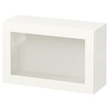 IKEA BESTA duvar dolabı beyaz-şeffaf cam - 79429225