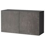 IKEA BESTA duvar dolabı venge-koyu gri taş görünümlü - 09440844