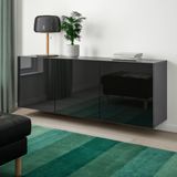 IKEA BESTA duvar dolabı venge-parlak cila-siyah - 29412468