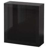 IKEA BESTA duvar dolabı venge-siyah-füme cam - 29441079