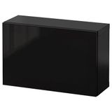 IKEA BESTA duvar dolabı venge-siyah-füme cam - 49440861