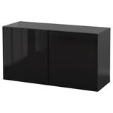 IKEA BESTA duvar dolabı venge-siyah-füme cam - 59441087