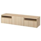 IKEA BESTA tv sehpası ağartılmış meşe görünümlü - 29399080