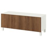 IKEA BESTA tv sehpası beyaz-ceviz görünüm - 69612106
