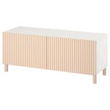 IKEA BESTA tv sehpası beyaz-huş kaplama - 09419908